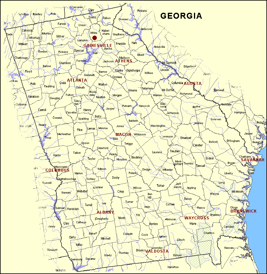 map of north georgia mountains Maps North Georgia Mountains White Lumpkin Counties Paradise map of north georgia mountains